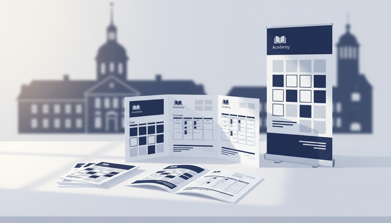 Werbemittel für Bildungsangebote: So präsentierst du deine Akademie professionell im Print